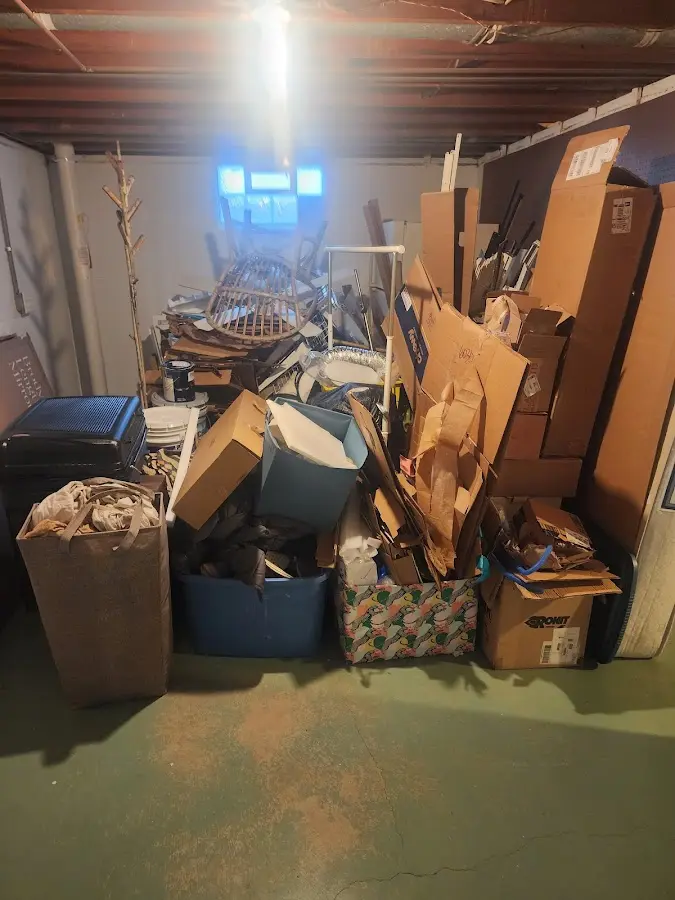 Roll-off dumpster container at job site for Construction Dumpster Rental in Fredonia